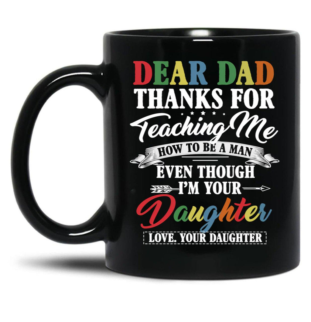 Dad And Daughter Matching Family Group Black Coffee Mug