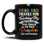 Dad And Daughter Matching Family Group Black Coffee Mug