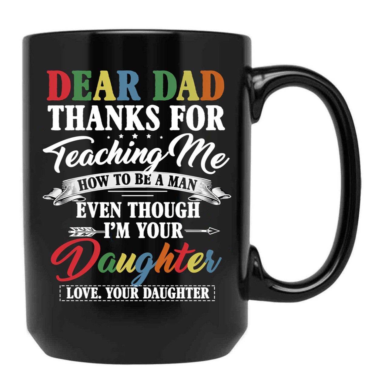 Dad And Daughter Matching Family Group Black Coffee Mug - Black