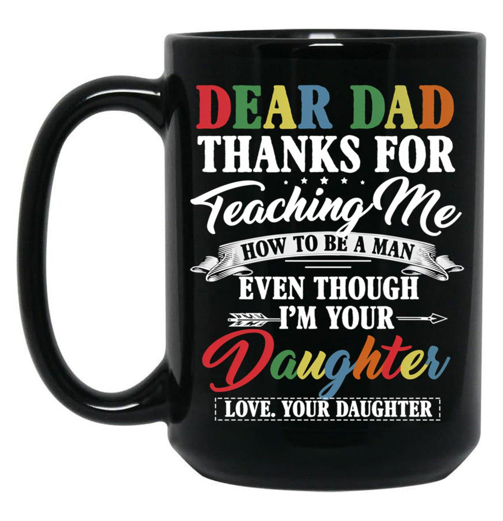 Dad And Daughter Matching Family Group Black Coffee Mug