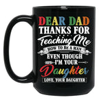Dad And Daughter Matching Family Group Black Coffee Mug