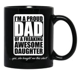 Dad And Daughter Mug Black Coffee Mug - Black