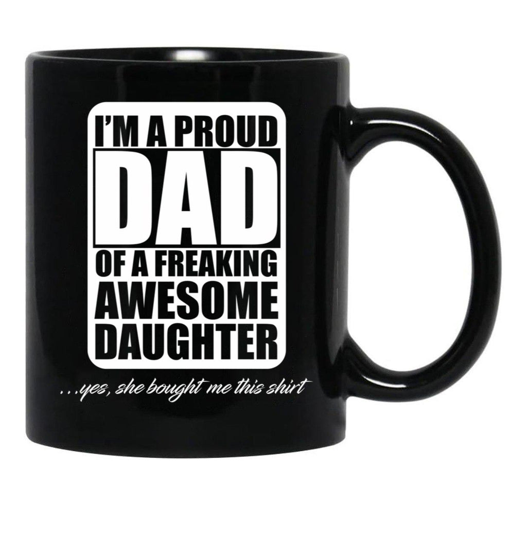 Dad And Daughter Mug Black Coffee Mug - Black
