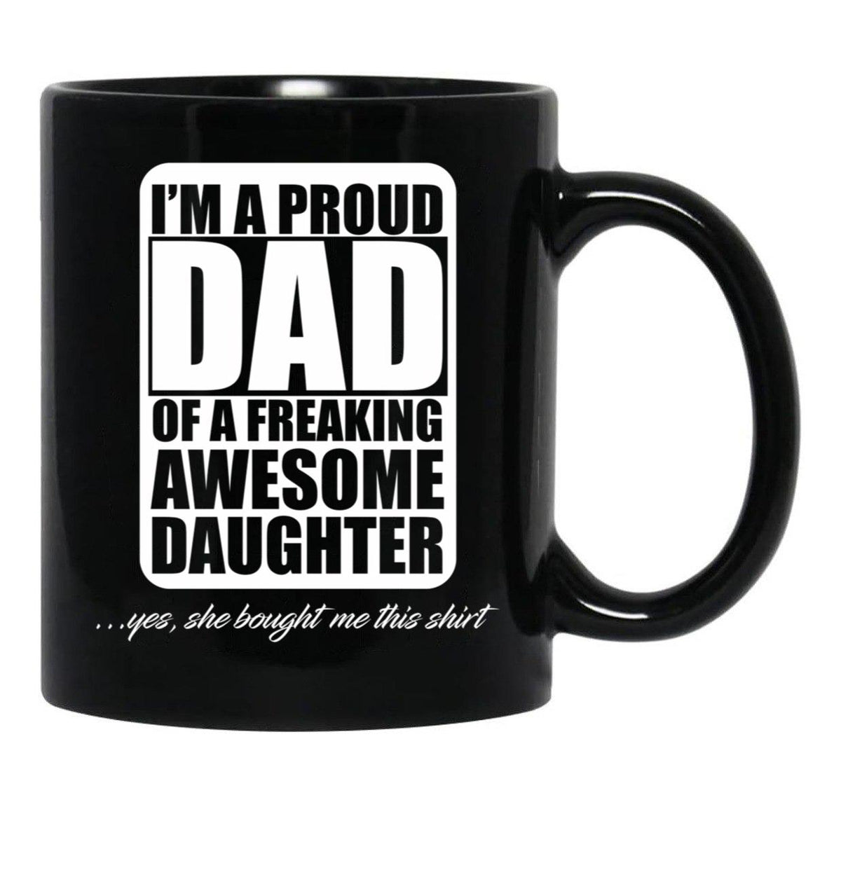 Dad And Daughter Mug Black Coffee Mug - Black