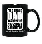 Dad And Daughter Mug Black Coffee Mug - Black