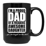 Dad And Daughter Mug Black Coffee Mug - Black