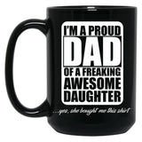 Dad And Daughter Mug Black Coffee Mug