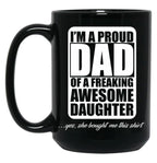 Dad And Daughter Mug Black Coffee Mug