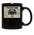 Dad And Son 1970'S Car - To My Son Wherever Your Journey In Life Gift Black Coffee Mug - Black