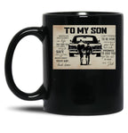 Dad And Son 1970'S Car - To My Son Wherever Your Journey In Life Gift Black Coffee Mug