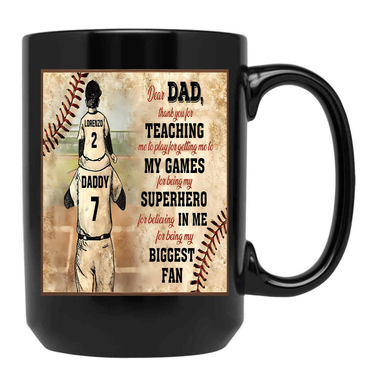 Dad And Son Black Coffee Mug - Black