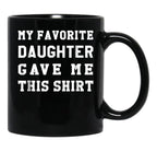 Dad Birthday - Dad Gift From Daughter Black Coffee Mug - Black