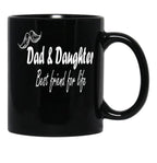 Dad Daughter Best Friend For Life Black Coffee Mug - Black