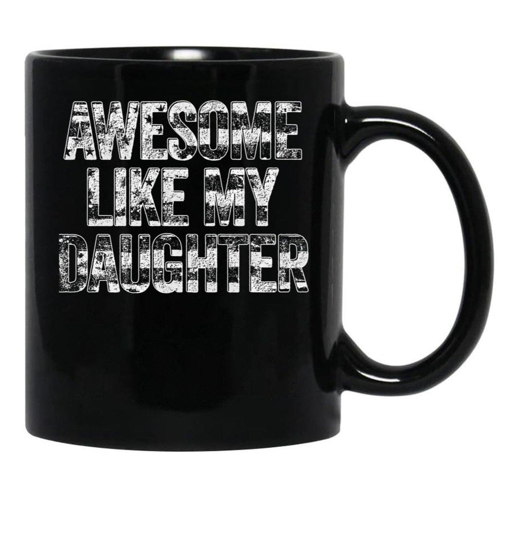 Dad Daughter Father Father'S Day Black Coffee Mug - Black