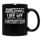 Dad Daughter Father Father'S Day Black Coffee Mug - Black