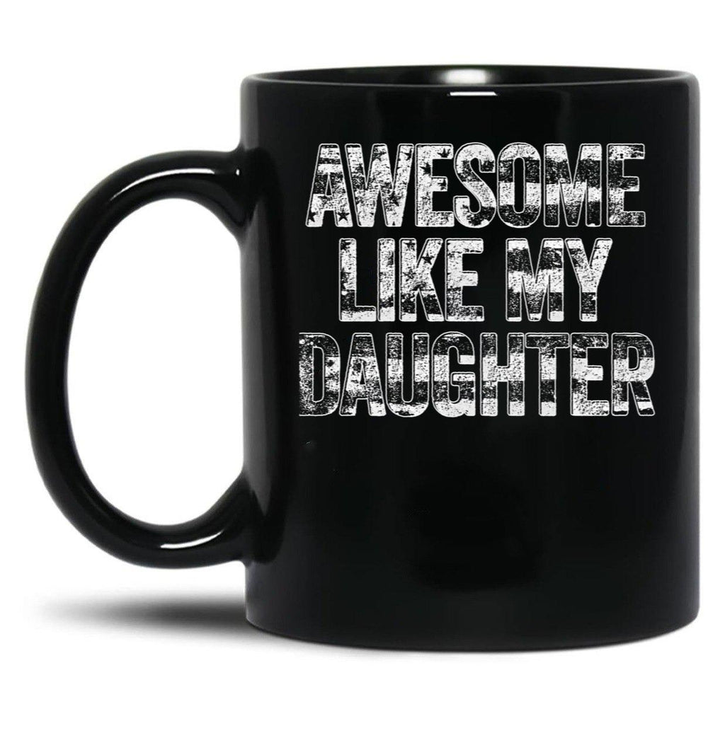 Dad Daughter Father Father'S Day Black Coffee Mug