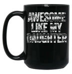 Dad Daughter Father Father'S Day Black Coffee Mug