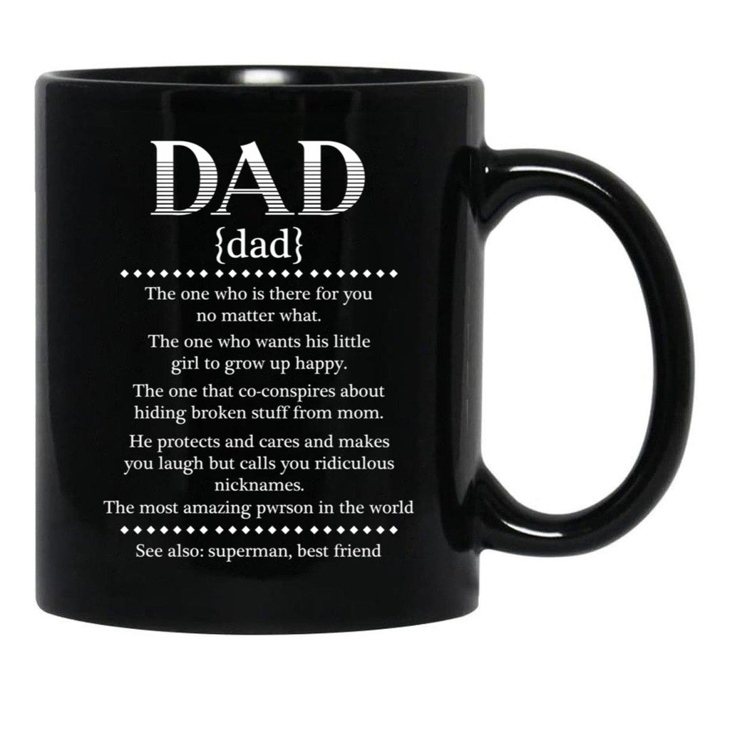 Dad Definition Black Coffee Mug - Black