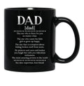 Dad Definition Black Coffee Mug - Black
