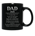 Dad Definition Black Coffee Mug - Black