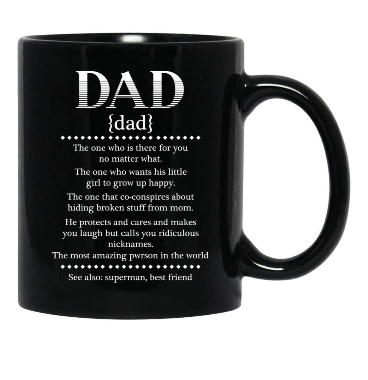 Dad Definition Black Coffee Mug - Black