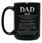 Dad Definition Black Coffee Mug