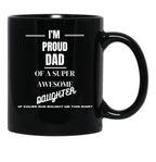 Dad Design Black Coffee Mug - Black