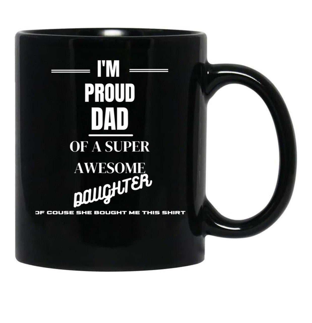 Dad Design Black Coffee Mug - Black