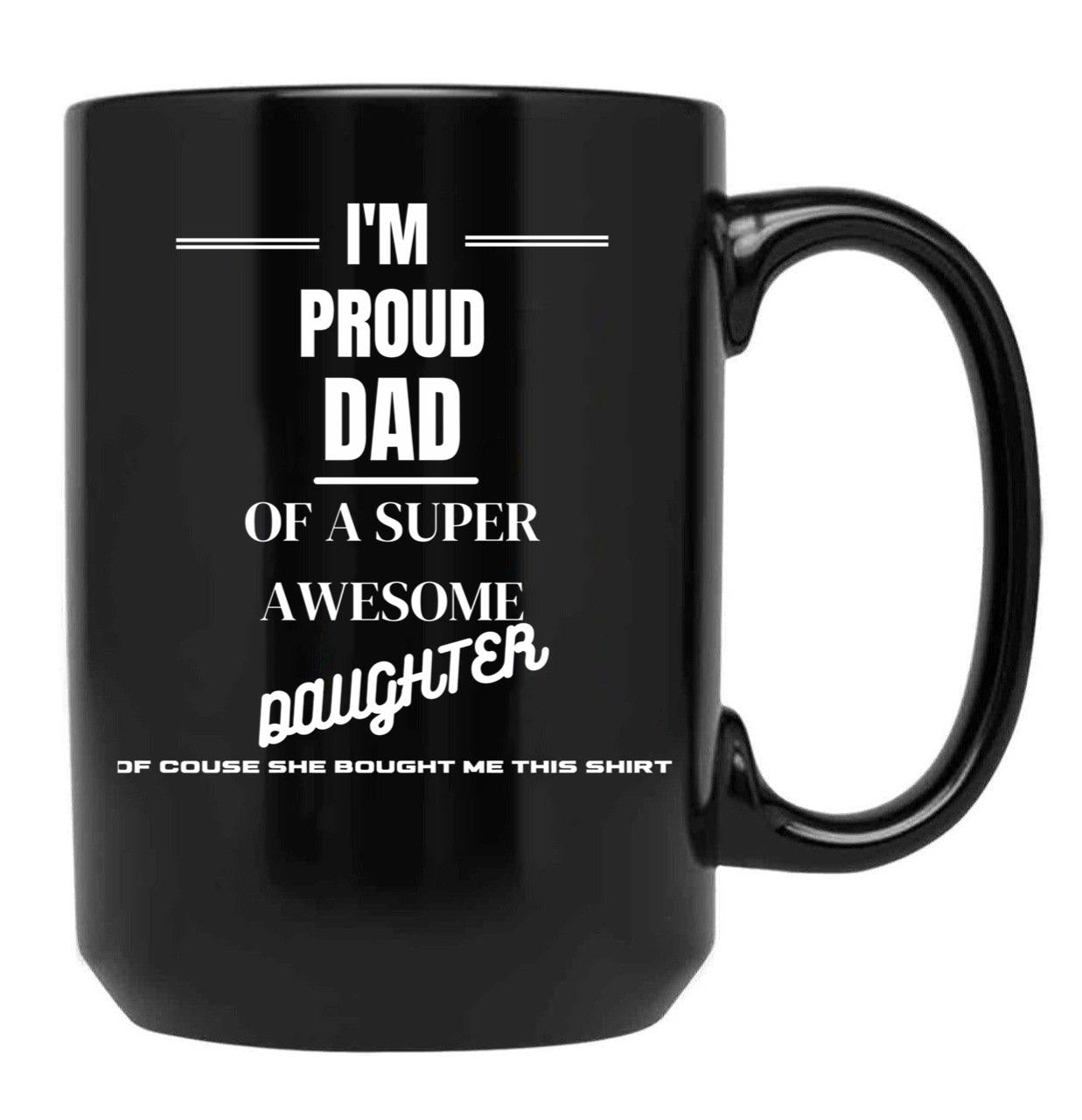 Dad Design Black Coffee Mug - Black