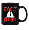 Dad Fathers Day Gift Black Coffee Mug - Black