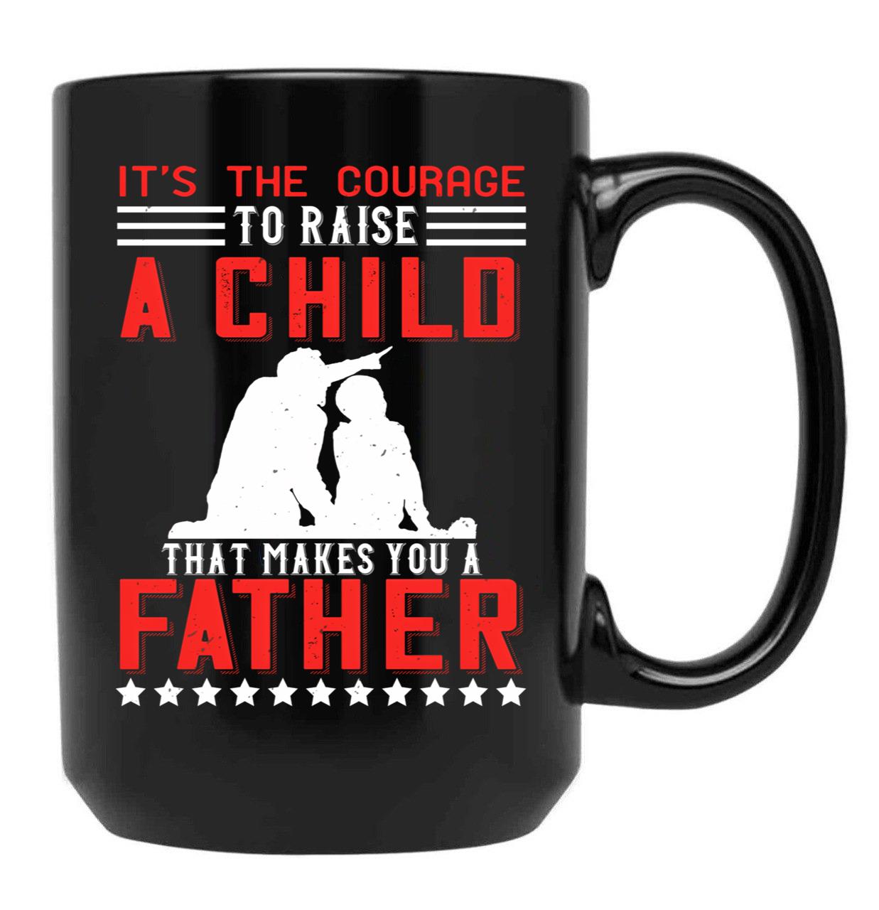 Dad Fathers Day Gift Black Coffee Mug - Black