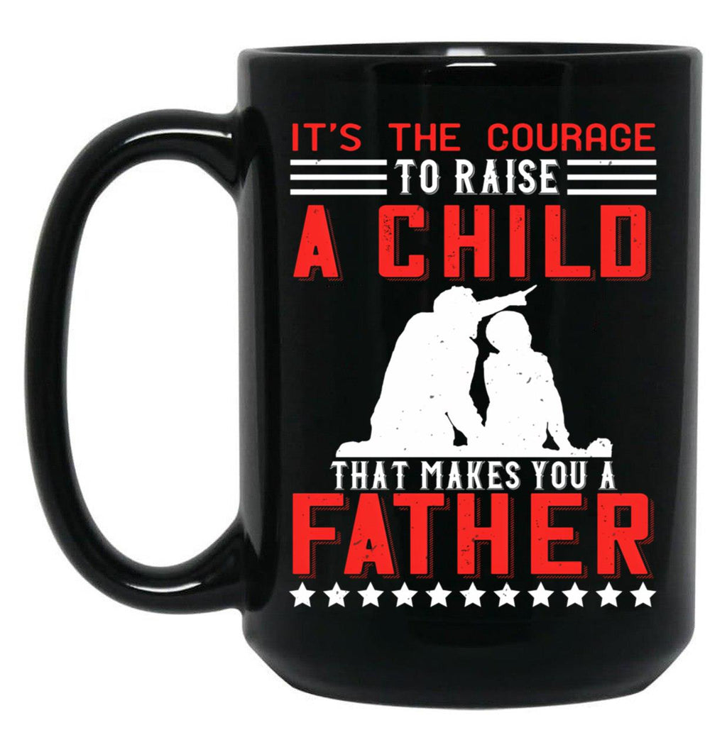 Dad Fathers Day Gift Black Coffee Mug