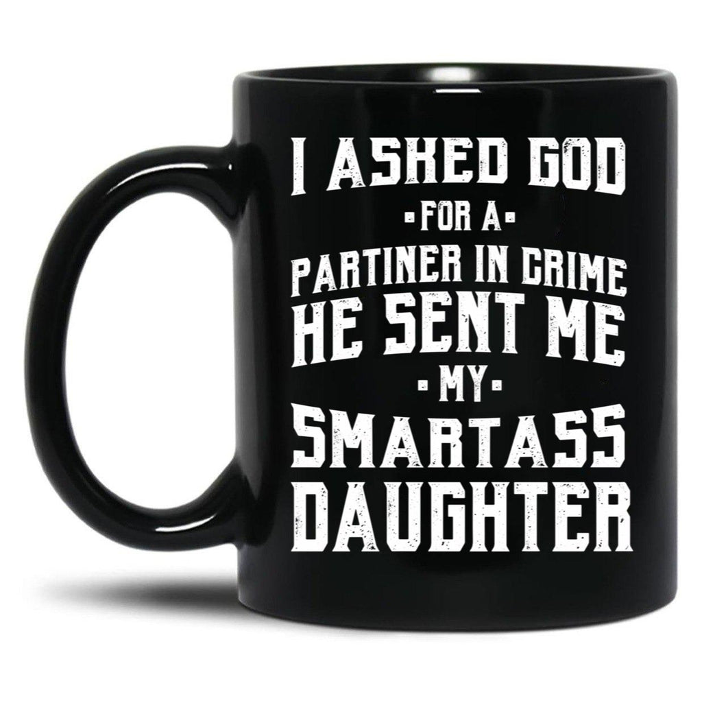 Dad From Daughter Smart Daughter - Fathers Day Gift Black Coffee Mug