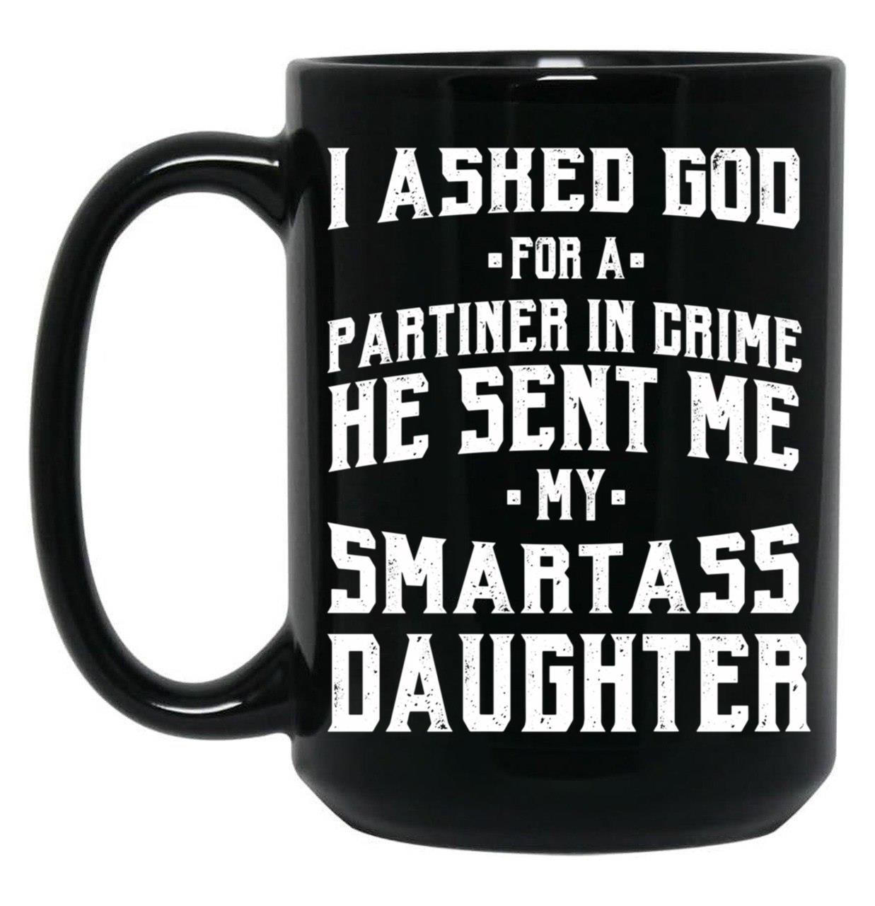 Dad From Daughter Smart Daughter - Fathers Day Gift Black Coffee Mug
