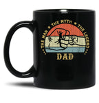 Dad - Gift For Daddy Fathers Day Gift Black Coffee Mug