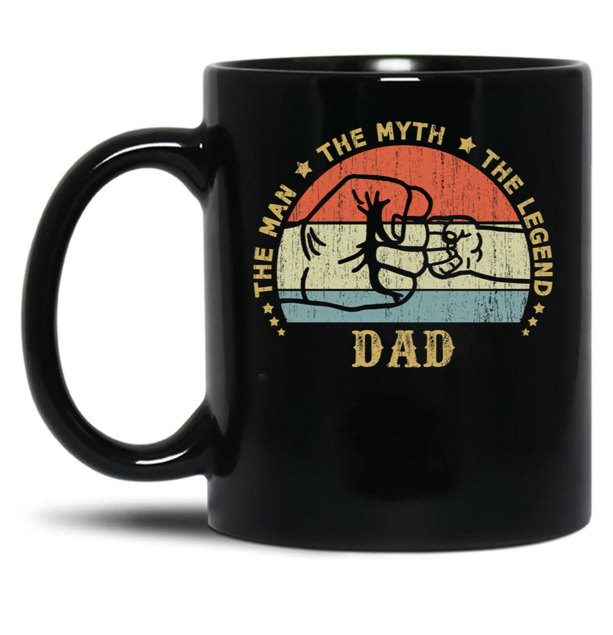 Dad - Gift For Daddy Fathers Day Gift Black Coffee Mug
