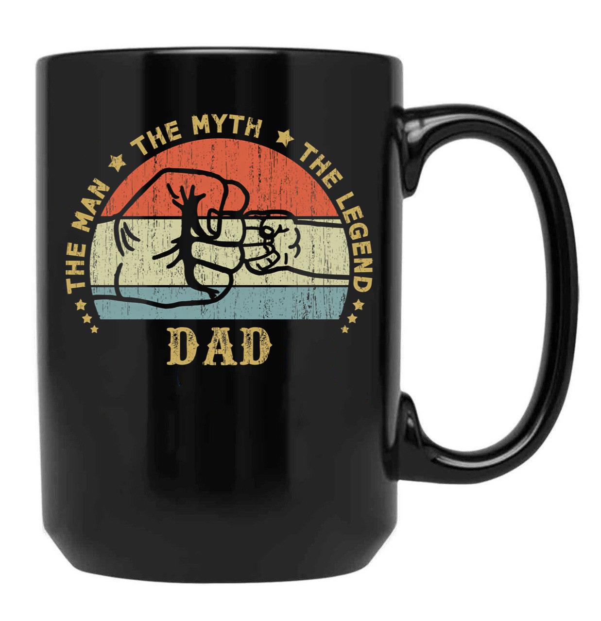 Dad - Gift For Daddy Fathers Day Gift Black Coffee Mug - Black