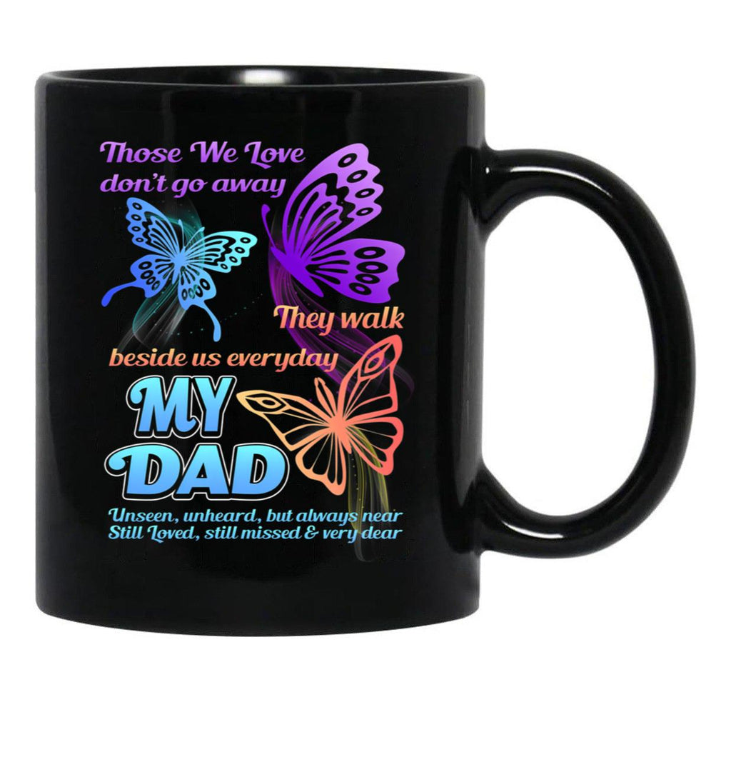 Dad I Have You In My Heart_Father'S Day Birthday Black Coffee Mug - Black