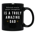 Dad I Love You In Every Universe Black Coffee Mug - Black