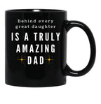 Dad I Love You In Every Universe Black Coffee Mug - Black