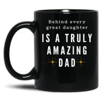 Dad I Love You In Every Universe Black Coffee Mug