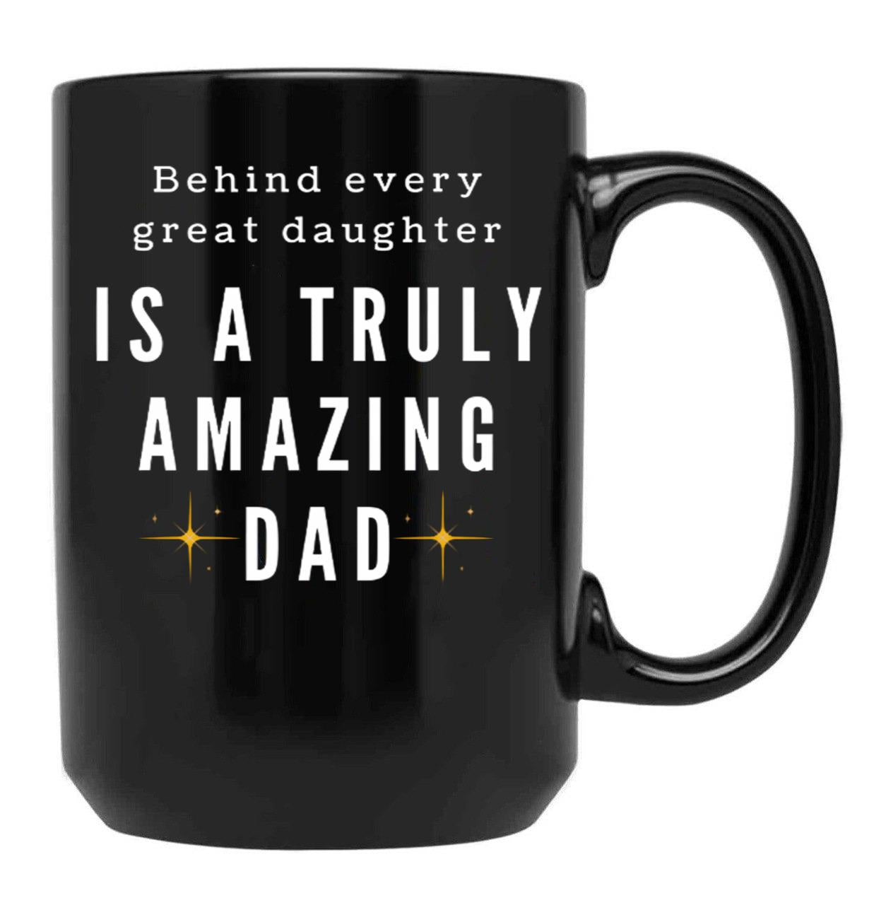 Dad I Love You In Every Universe Black Coffee Mug - Black
