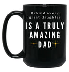 Dad I Love You In Every Universe Black Coffee Mug