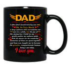 Dad I Love You Black Coffee Mug - Black