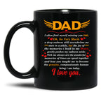 Dad I Love You Black Coffee Mug