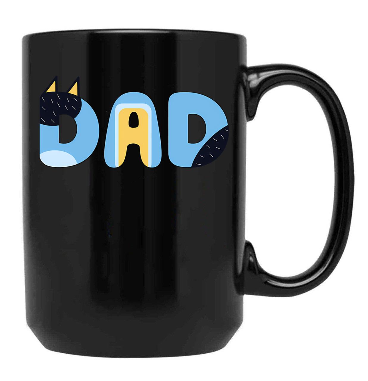 Dad Icon Black Coffee Mug, Gift Coffee Mug