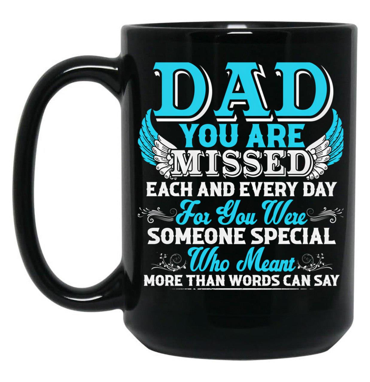 Dad Love Love You Daddy I Love You Daddy Black Coffee Mug