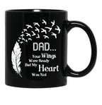Dad Quotes Black Coffee Mug - Black