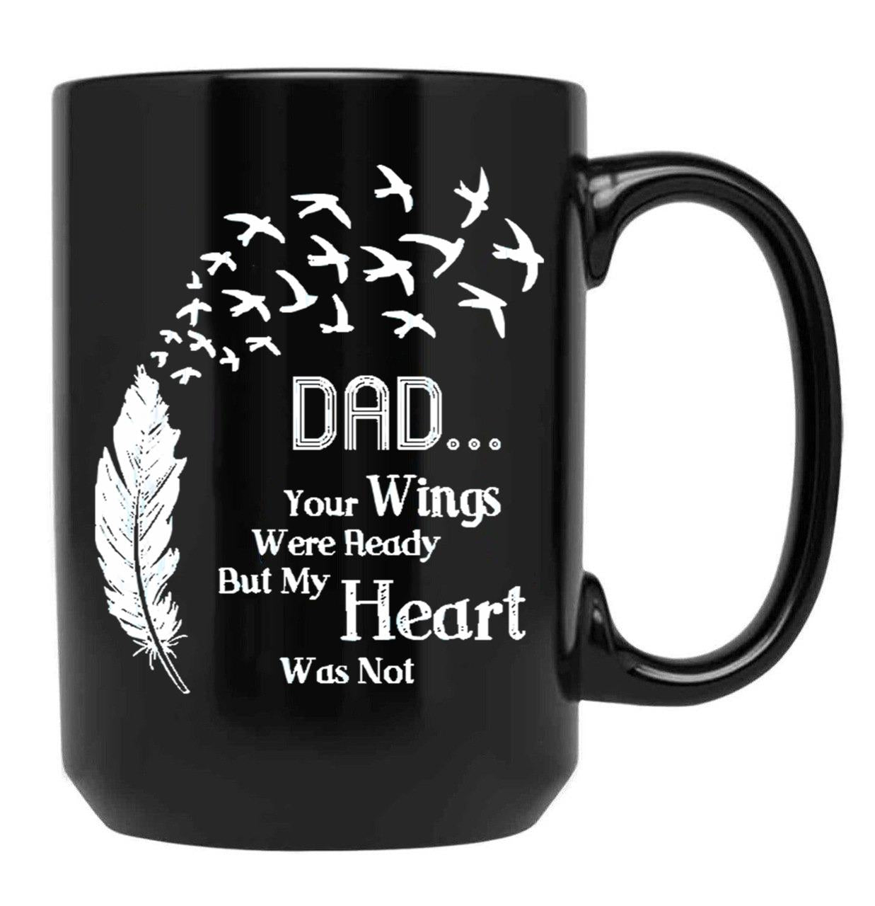 Dad Quotes Black Coffee Mug - Black