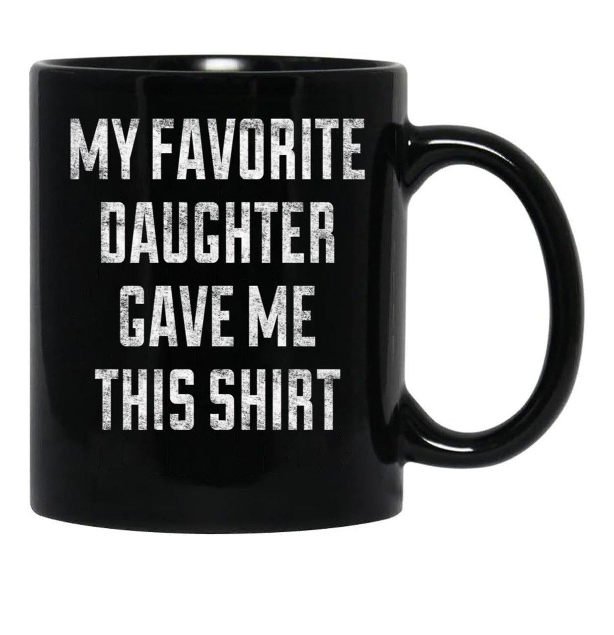 Dad Mug From Daughter Black Coffee Mug - Black